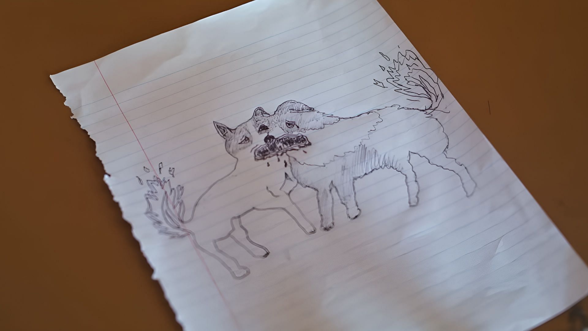 A disturbing drawing in Together 2025 mirrors the film’s core horror: a monstrous fusion that can't be undone. (Image via NEON)